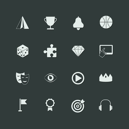 vector set of entertainment iconsのイラスト素材