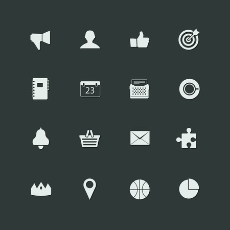 vector set of universal iconsのイラスト素材