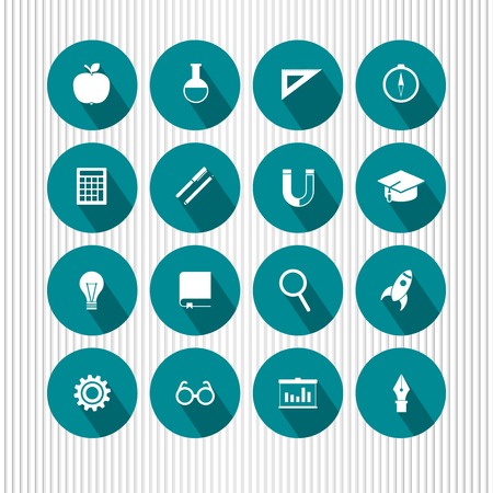 vector education and science iconsのイラスト素材
