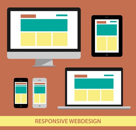 responsive web design illustrarionのイラスト素材