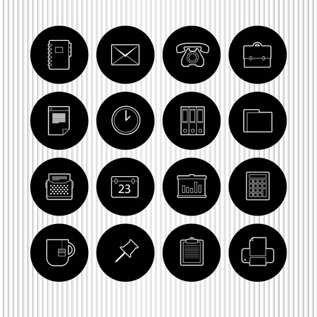 vector office iconsのイラスト素材