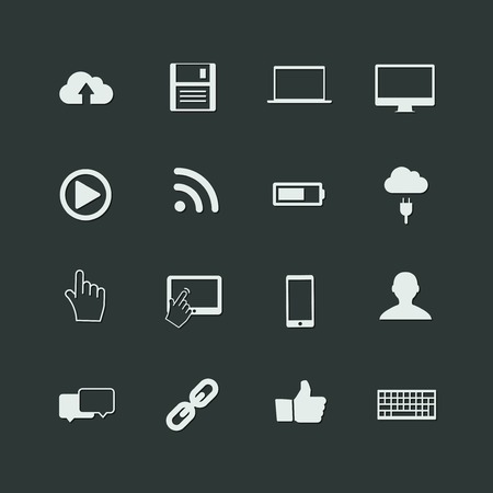 vector technology iconsのイラスト素材
