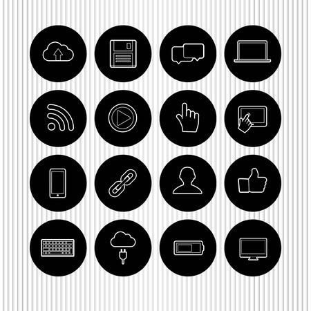 vector technology iconsのイラスト素材