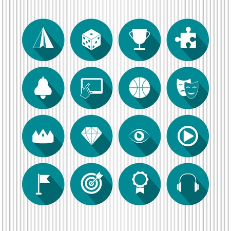 vector set of entertainment iconsのイラスト素材