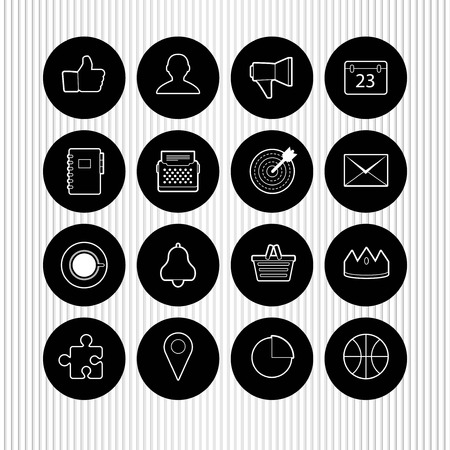 vector set of universal iconsのイラスト素材