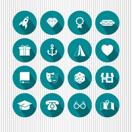vector set of universal iconsのイラスト素材