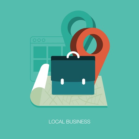 vector local business concept illustrationのイラスト素材
