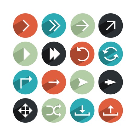 set of modern arrows iconsのイラスト素材