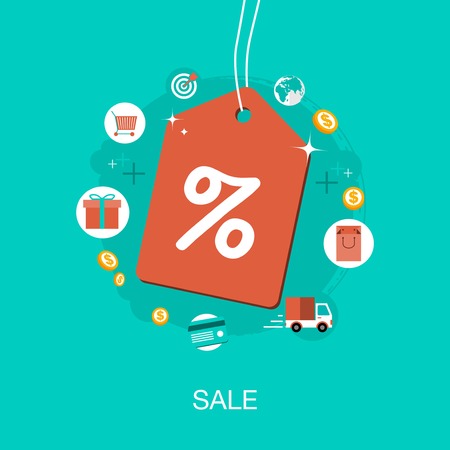 vector modern sale concept illustrationのイラスト素材