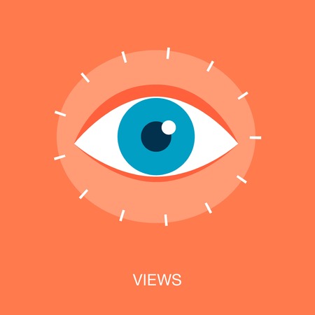 concept of website or social media profile views, illustrationのイラスト素材