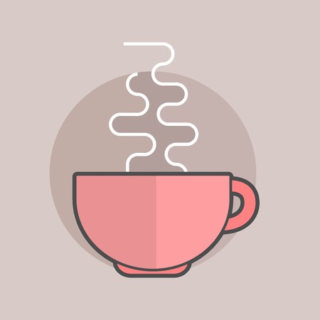 coffee cup isolated on a background, illustrationのイラスト素材