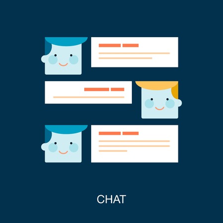 concept banner of two friends chattingのイラスト素材