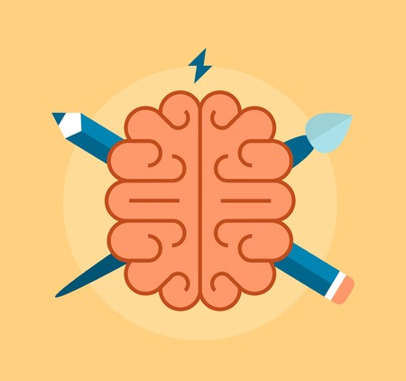 concept of creativity and intelligenceのイラスト素材