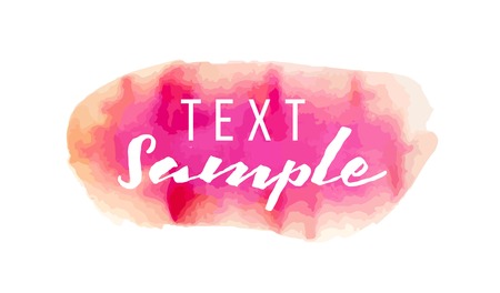 watercolor hand drawn pink banner, vector illustrationのイラスト素材