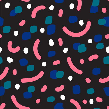 Beautiful abstract seamless pattern. Handcrafted artistic style. Perfect for textile, wrapping, web and all kind of decorative projects. Vector illustration.のイラスト素材