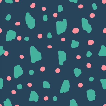 Beautiful abstract seamless repeating pattern. Hand painted artistic style with chaotic paint elements. Perfect for textile, wrapping, web and all kind of decorative projects. Vector illustration.のイラスト素材