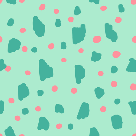 Beautiful abstract seamless repeating pattern. Hand painted artistic style with chaotic paint elements. Perfect for textile, wrapping, web and all kind of decorative projects. Vector illustration.のイラスト素材