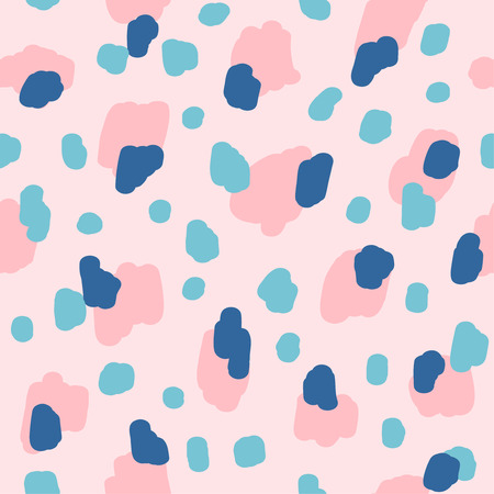 Beautiful abstract seamless repeating pattern. Hand painted artistic style with chaotic paint elements. Perfect for textile, wrapping, web and all kind of decorative projects. Vector illustration.の写真素材