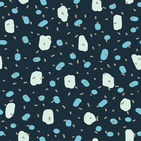 Beautiful abstract seamless repeating pattern. Hand painted artistic style with chaotic paint elements. Perfect for textile, wrapping, web and all kind of decorative projects. Vector illustration.の写真素材