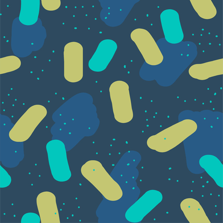 Beautiful abstract seamless repeating pattern. Hand painted artistic style with chaotic paint elements. Perfect for textile, wrapping, web and all kind of decorative projects. Vector illustration.の写真素材