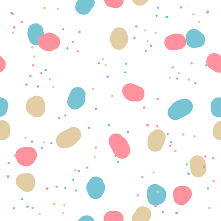 Beautiful abstract seamless repeating pattern. Hand painted artistic style with chaotic paint elements. Perfect for textile, wrapping, web and all kind of decorative projects. Vector illustration.の写真素材