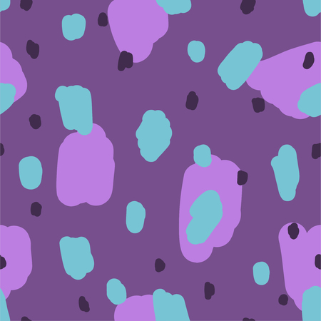 Beautiful abstract seamless repeating pattern. Hand painted artistic style with chaotic paint elements. Perfect for textile, wrapping, web and all kind of decorative projects. Vector illustration.のイラスト素材