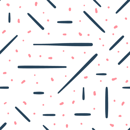 Beautiful abstract seamless repeating pattern. Hand painted artistic style with chaotic paint elements. Perfect for textile, wrapping, web and all kind of decorative projects. Vector illustration.のイラスト素材
