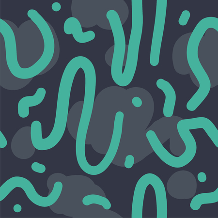 Beautiful abstract seamless repeating pattern. Hand painted artistic style with chaotic paint elements. Perfect for textile, wrapping, web and all kind of decorative projects. Vector illustration.の写真素材