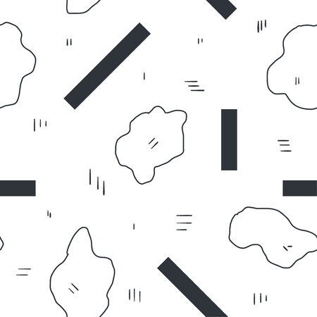 Unique abstract seamless repeating pattern. Geometric and hand drawn elements. Modern style. Perfect for textile, wrapping, print, web and all kinds of decorative projects. Vector illustration.のイラスト素材