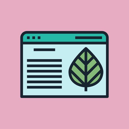 Evergreen Content. Digital marketing concept illustration, flat design linear style banner. Usage for e-mail newsletters, headers, blog posts, print and more. Vectorのイラスト素材