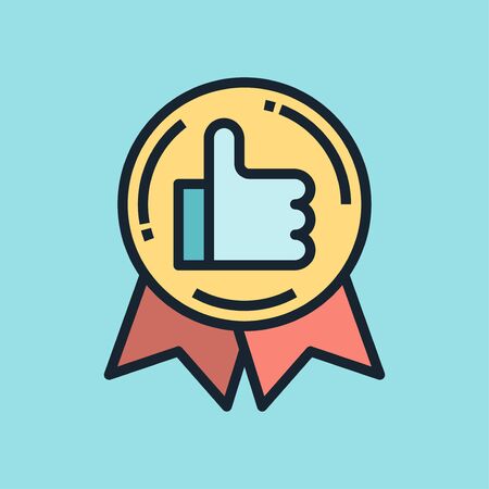 Social Proof. Digital marketing concept illustration, flat design linear style banner.のイラスト素材