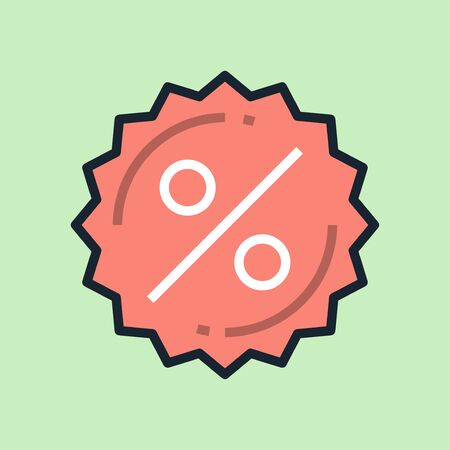 Offer. Digital marketing concept illustration, flat design linear style banner.のイラスト素材
