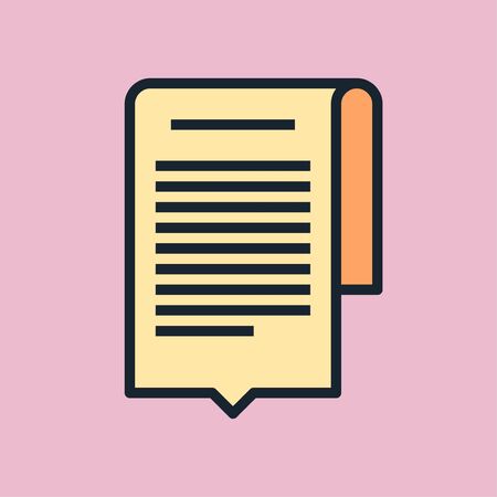 Story telling. Digital marketing concept illustration, flat design linear style banner. Usage for e-mail newsletters, headers, blog posts, print and more. Vectorのイラスト素材
