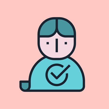 Buyer Persona. Digital marketing concept illustration, flat design linear style banner. Usage for e-mail newsletters, headers, blog posts, print...のイラスト素材