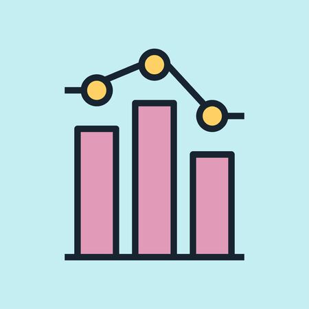 Average position. Digital marketing concept illustration, flat design linear style banner. Usage for e-mail newsletters, headers, blog posts, print のイラスト素材