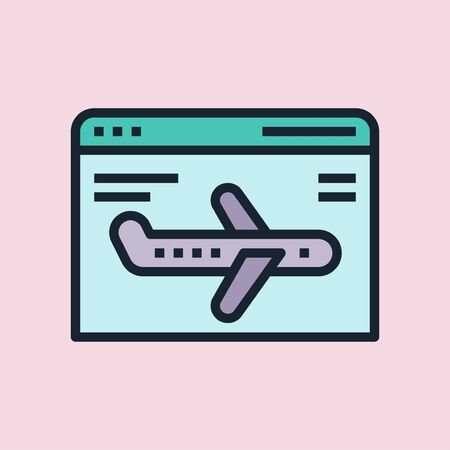 Landing Page . Digital marketing concept illustration, flat design linear style banner. Usage for e-mail newsletters, headers, blog posts, printのイラスト素材