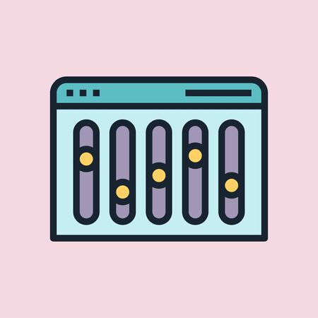 Page optimization. Digital marketing concept illustration, flat design linear style banner. Usage for e-mail newsletters, headers, blog posts, print のイラスト素材