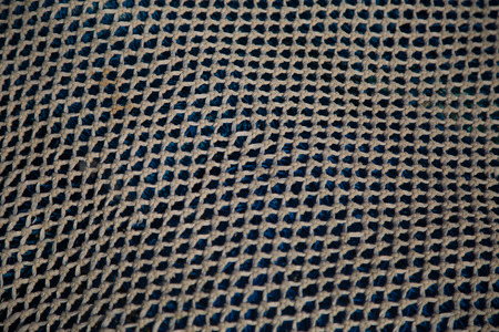 Used industrial ropes lake with fishing nets.の写真素材