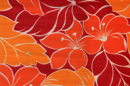 Floral background on a textileの写真素材