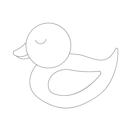 lines duck coloring childrens development draw childrens day kindergarten learning creativityのイラスト素材