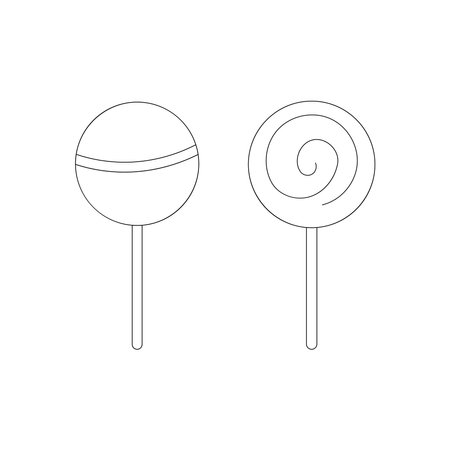 candy chupachups doodle line coloringのイラスト素材