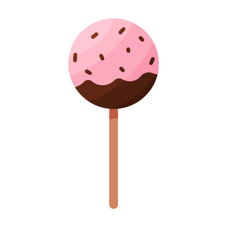 cake pop chocolate day cold ice creamのイラスト素材
