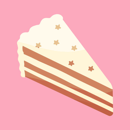 cake chocolate day birthday candle element pieceのイラスト素材