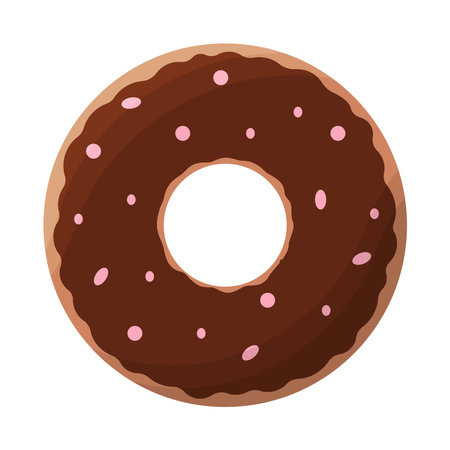 donuts colored icing chocolate food element vectorのイラスト素材