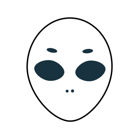 alien ufo cosmic emotions faces joy lineのイラスト素材