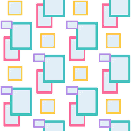photo frame pictures abstract square pattern colorのイラスト素材