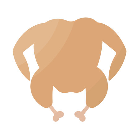 chicken whole fresh kitchen cook icon elementのイラスト素材