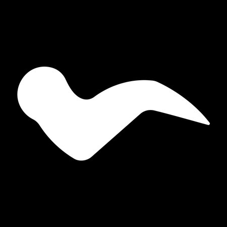 chicken wing black white kitchen icon elementのイラスト素材