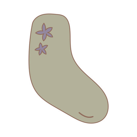 socks clothes warm green cozy home iconのイラスト素材