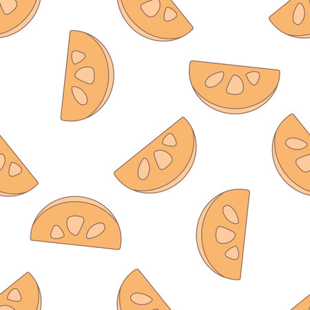 lemon slice citrus yellow lime background patternのイラスト素材